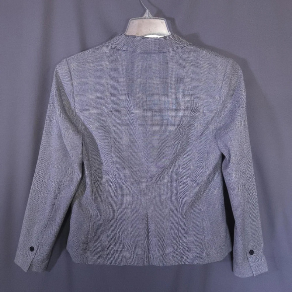 H&M Single Breasted Blazer‎ Plaid Monochrome Size 10 Academia Office - Picture 6 of 9